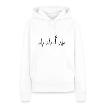 Herzschlag EKG Gymnastik Turnen Akrobatik Sport - Frauen Premium Bio Hoodie - Weiß - Vorne - Julia (174cm)