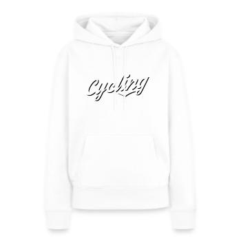 Fahrrad Fahrradfahren Fahrradtour Bicycle - Frauen Premium Bio Hoodie - Weiß - Vorne - Julia (174cm)
