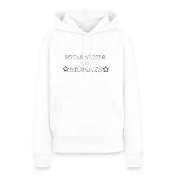 * Mois * employé - Sweat à capuche Premium bio Femme - blanc - Devant - Julia (174cm)