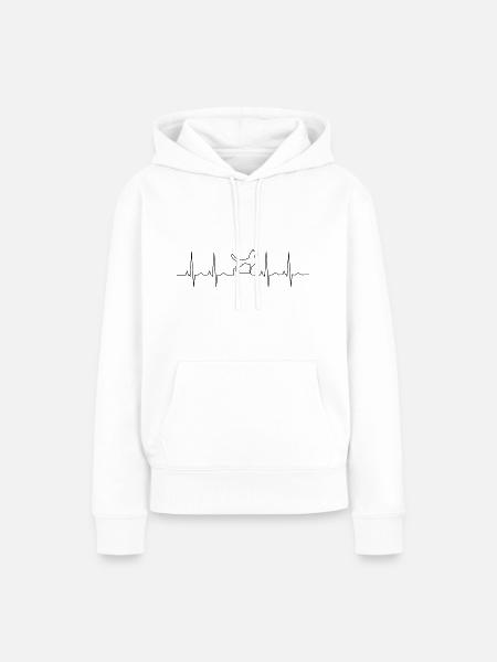 Hund - Frauen Premium Bio Hoodie - Weiß