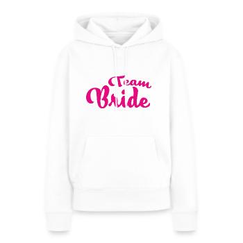 Mariée d’équipe - Sweat à capuche Premium bio Femme - blanc - Devant - Julia (174cm)