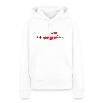 Autriche - Sweat à capuche Premium bio Femme - blanc - Devant - Julia (174cm)
