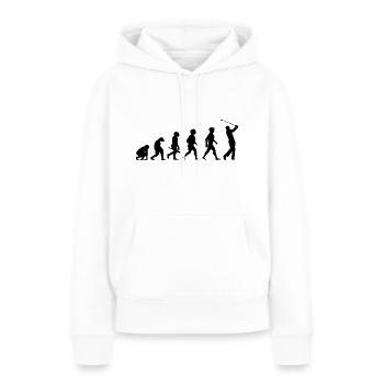 Evolution Golf Golfer Golfer Terrain de golf - Sweat à capuche Premium bio Femme - blanc - Devant - Julia (174cm)