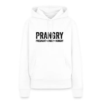 PRANGRY Pregnant Angry Hungry lustiges Geschenk - Frauen Premium Bio Hoodie - Weiß - Vorne - Julia (174cm)