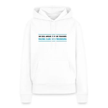 Racing Club Straßburg - Frauen Premium Bio Hoodie - Weiß - Vorne - Julia (174cm)