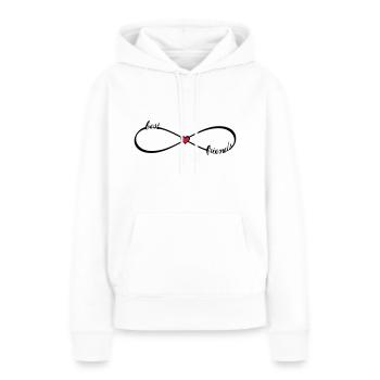 meilleurs amis pour toujours BFF Meilleurs amis Infinity 8 - Sweat à capuche Premium bio Femme - blanc - Devant - Julia (174cm)