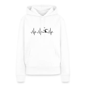 Herzschlag EKG Gymnastik Turnen Akrobatik Sport - Frauen Premium Bio Hoodie - Weiß - Vorne - Julia (174cm)