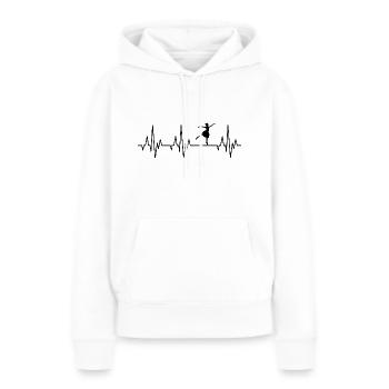 Battements de coeur BALLERINE DANSE - Sweat à capuche Premium bio Femme - blanc - Devant - Julia (174cm)