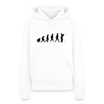 Evolution Golf Golfer Golfer Terrain de golf - Sweat à capuche Premium bio Femme - blanc - Devant - Julia (174cm)
