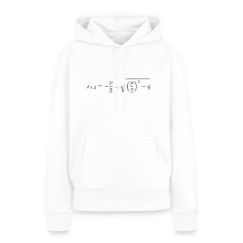 Formule PQ - Sweat à capuche Premium bio Femme - blanc - Devant - Julia (174cm)