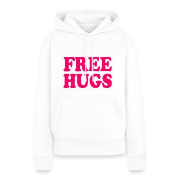 Free hugs - Frauen Premium Bio Hoodie - Weiß - Vorne - Julia (174cm)