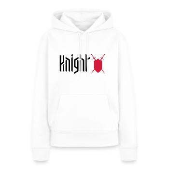 KNIGHT - SHIELD / SWORD - GAMING - Frauen Premium Bio Hoodie - Weiß - Vorne - Julia (174cm)