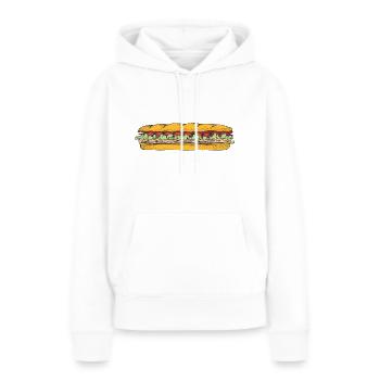 kaese cheese pizza sandwich maus mouse food97 - Frauen Premium Bio Hoodie - Weiß - Vorne - Julia (174cm)