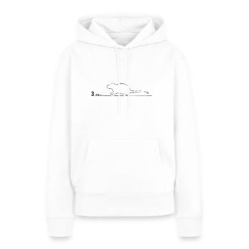 pi-rat - Frauen Premium Bio Hoodie - Weiß - Vorne - Julia (174cm)