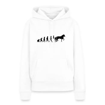 Evolution trot racing chevaux de course de chevaux - Sweat à capuche Premium bio Femme - blanc - Devant - Julia (174cm)