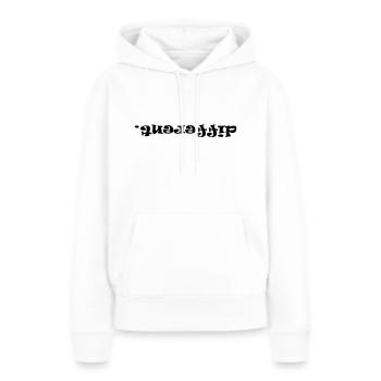 être différent - Sweat à capuche Premium bio Femme - blanc - Devant - Julia (174cm)