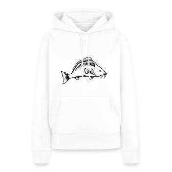 Karpfen - Frauen Premium Bio Hoodie - Weiß - Vorne - Julia (174cm)