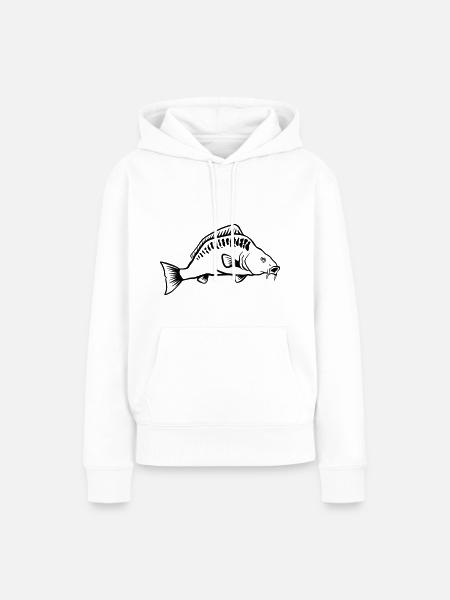 Karpfen - Frauen Premium Bio Hoodie - Weiß