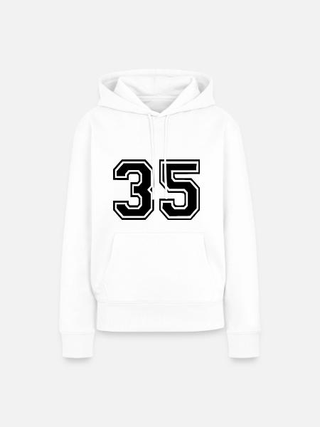 35 - Frauen Premium Bio Hoodie - Weiß