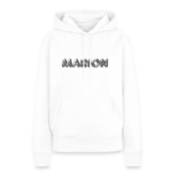 Nom Marion premier jour du nom de nom - Sweat à capuche Premium bio Femme - blanc - Devant - Julia (174cm)