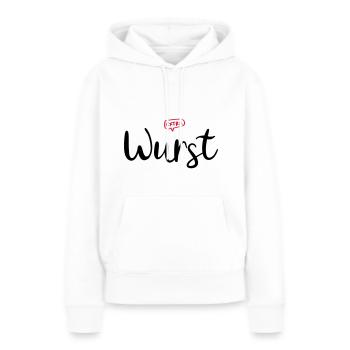 prinzenart / Extrawurst - Frauen Premium Bio Hoodie - Weiß - Vorne - Julia (174cm)