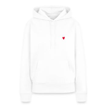 Heart - Women’s Premium Organic Hoodie - white - Front - Julia (174cm)