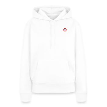 Dreifarbige Kokarde - Frauen Premium Bio Hoodie - Weiß - Vorne - Julia (174cm)