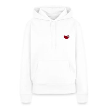 L'Amour ça fait mal - Sweat à capuche Premium bio Femme - blanc - Devant - Julia (174cm)