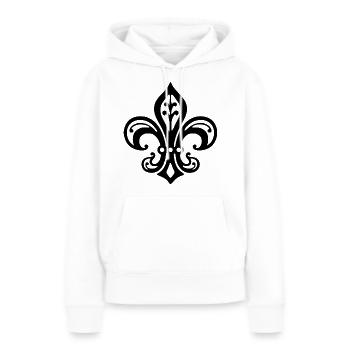Fleur de Lys - Women’s Premium Organic Hoodie - white - Front - Julia (174cm)