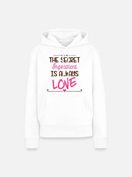 Geheime Zutat Liebe - Frauen Premium Bio Hoodie - Weiß