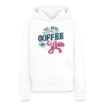 Coffee and You - Women’s Premium Organic Hoodie - white - Front - Julia (174cm)