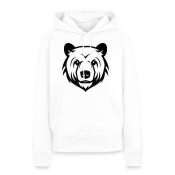Tête d’ours polaire Ours polaire - Sweat à capuche Premium bio Femme - blanc - Devant - Julia (174cm)