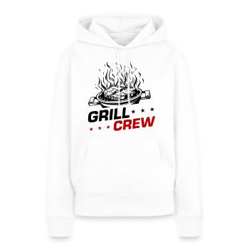 Grill Crew Grillen - Frauen Premium Bio Hoodie - Weiß - Vorne - Julia (174cm)