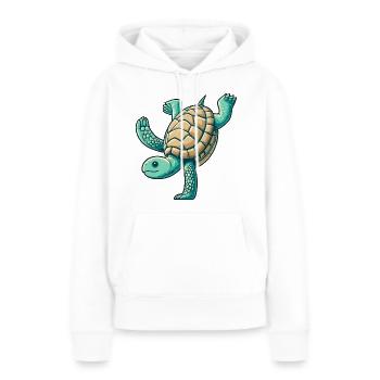Tortue Handstand Salto Gymnastique Sports - Sweat à capuche Premium bio Femme - blanc - Devant - Julia (174cm)