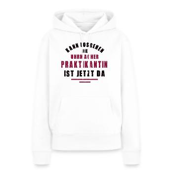 Praktikantin Uhrmacherin Praktikum Uhrmacherei - Frauen Premium Bio Hoodie - Weiß - Vorne - Julia (174cm)