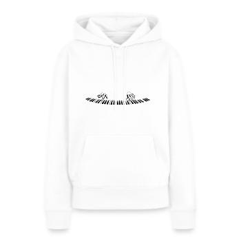 Piano Piano Musique Pianiste Mains Pianiste Pianiste - Sweat à capuche Premium bio Femme - blanc - Devant - Julia (174cm)