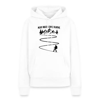 nur noch eine kurve wandern wanderer - Frauen Premium Bio Hoodie - Weiß - Vorne - Julia (174cm)