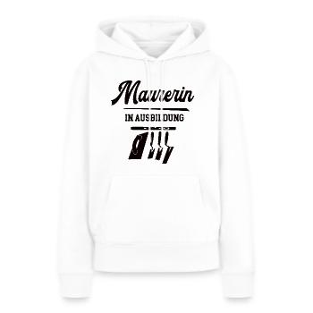 Maurerin Ausbildung Maurerazubi Lehre Azubi - Frauen Premium Bio Hoodie - Weiß - Vorne - Julia (174cm)