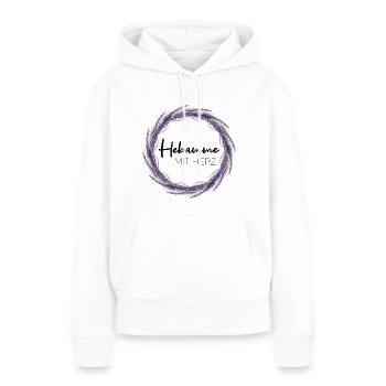 Hebamme mit Herz - Frauen Premium Bio Hoodie - Weiß - Vorne - Julia (174cm)