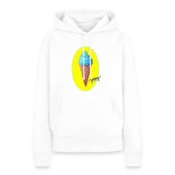 délicieux crème glacée - Sweat à capuche Premium bio Femme - blanc - Devant - Julia (174cm)