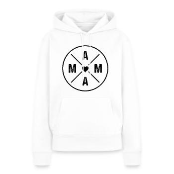 Mama Herz Mutter Liebe Muttertag Geschenk - Frauen Premium Bio Hoodie - Weiß - Vorne - Julia (174cm)