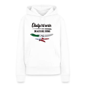 Obstgärtnerin in Ausbildung Obstgärtnerausbildung - Frauen Premium Bio Hoodie - Weiß - Vorne - Julia (174cm)
