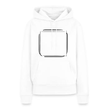 Cadre décoratif Cadre photo Modèle de cadre photo - Sweat à capuche Premium bio Femme - blanc - Devant - Julia (174cm)