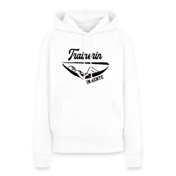 Trainerin Rentnerin Rente Ruhestand Abschied Danke - Frauen Premium Bio Hoodie - Weiß - Vorne - Julia (174cm)