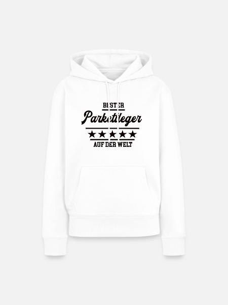 Bester Parkettleger Weltbester Bodenleger Meister - Frauen Premium Bio Hoodie - Weiß