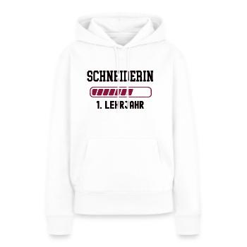Ausbildung Schneiderin 1. Lehrjahr Schneiderlehre - Frauen Premium Bio Hoodie - Weiß - Vorne - Julia (174cm)