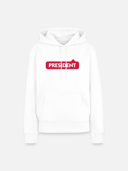 Präsident - Frauen Premium Bio Hoodie - Weiß