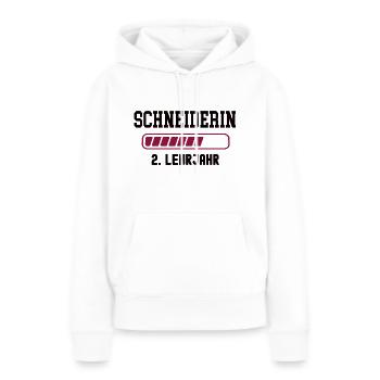 Ausbildung Schneiderin 2. Lehrjahr Schneiderlehre - Frauen Premium Bio Hoodie - Weiß - Vorne - Julia (174cm)