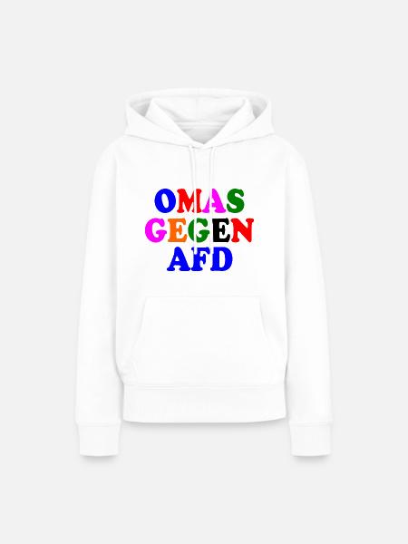 Omas gegen afd - Frauen Premium Bio Hoodie - Weiß