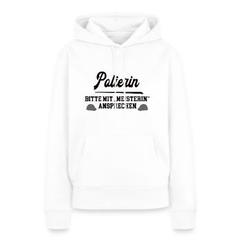 Polierin Meister Prüfung Ausbildung Meistertitel - Frauen Premium Bio Hoodie - Weiß - Vorne - Julia (174cm)